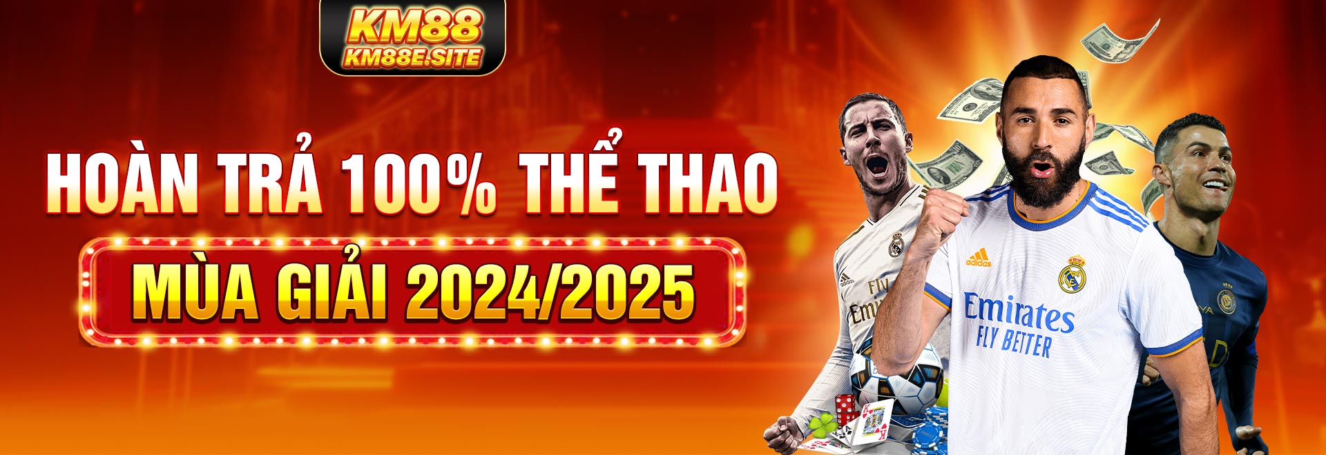 hoàn trả 100 thể thao mùa giải 2024/2025